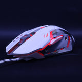 Silent mute noiseless 3200dpi Adjustment USB 6D Wired Optical Computer Gaming Mouse LED Mice for Computer PC Laptop for Dota 2