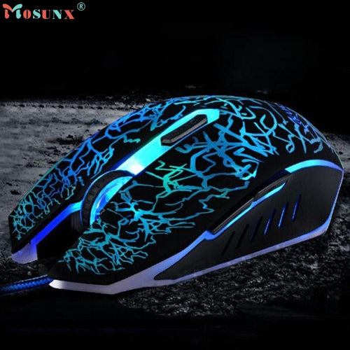 Adroit Professional Colorful Backlight 4000DPI Optical Wired Gaming Mouse Mice JAN12 drop shipping