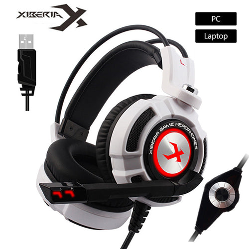 XIBERIA K3 USB Gaming Headphones Virtual 7.1 Surround Sound Stereo Bass Headset with Microphone Vibration LED for Computer Gamer