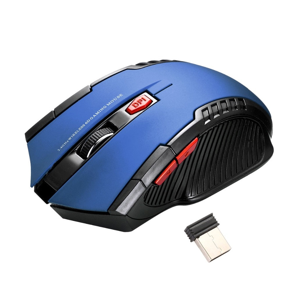 2.4G Wireless Mouse 6 Buttons Professional Optical Mouse Adjustable 2400DPI Wireless Gaming Mouse Gamer Mouse Mice For PC Laptop