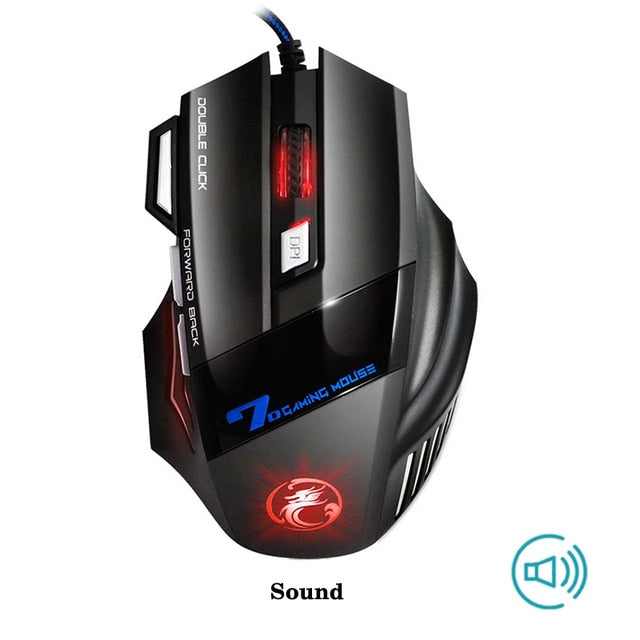 Professional Wired Gaming Mouse 7 Button 5500 DPI LED Optical USB Computer Mouse Gamer Mice X7 Game Mouse