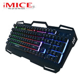 Wired Gaming Keyboard 104 Keys Backlit Keyboards Mechanical Feeling Metal Gamer Keyboard Russian Stickers For Tablet Desktop