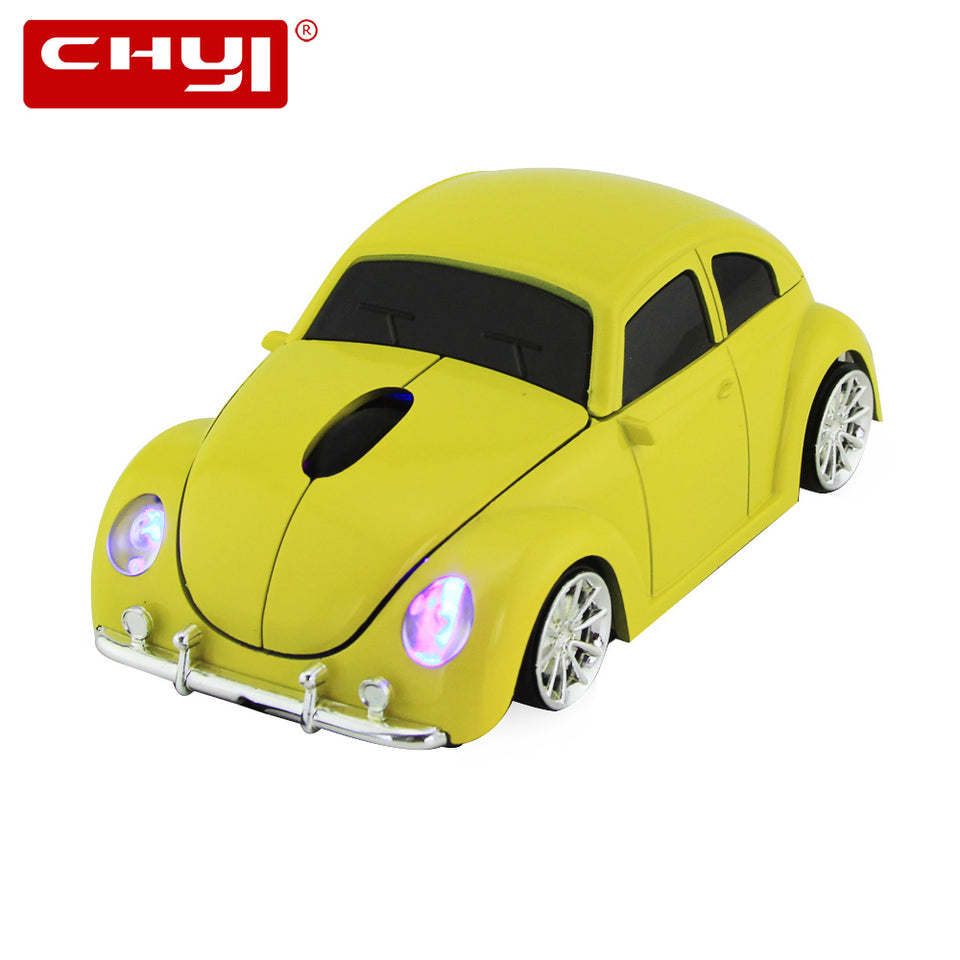 CHYI Wireless Computer Mouse Gamer Cool Mini Car Shape Mice 1600DPI Optical Gaming Mause With USB Receiver For PC Laptop Gift