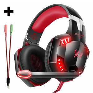 3.5mm Gaming Headphone Gaming Headset Casque Gamer Stereo Headphone With Microphone Mic Led Game Headsets For PC Computer PS4