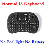 7 Color Backlight mini i8 2.4GHz Wireless Keyboard Russian Spanish English Version Air Mouse Touchpad i8 Backlit For Android BOX