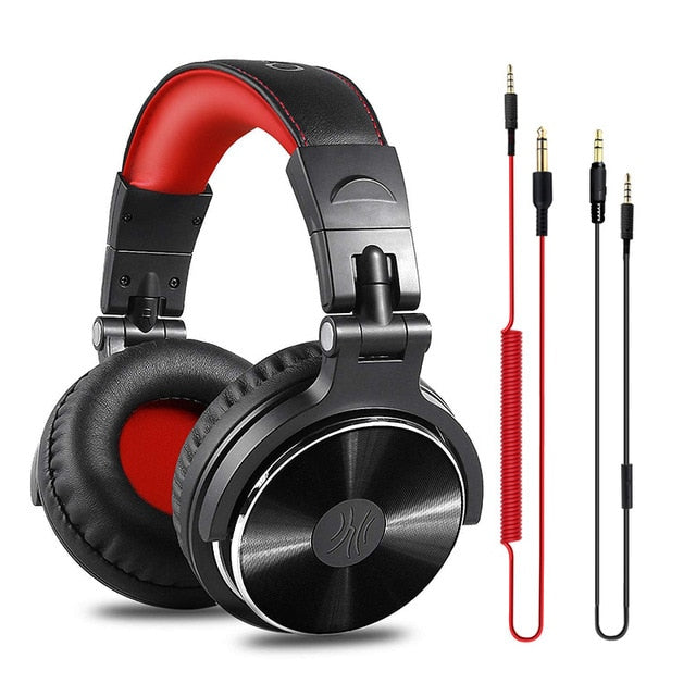 Oneodio Professional Studio DJ Headphones With Microphone Over Ear Wired HiFi Monitors Headset Foldable Gaming Earphone For PC