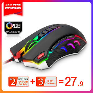 Redragon USB Gaming Mouse 24000 DPI 10 buttons ergonomic design for desktop computer accessories programmable Mice gamer lol PC